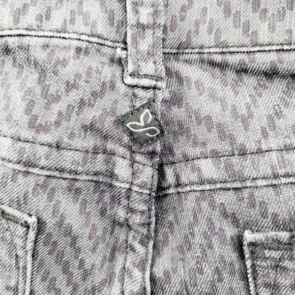 Prana Kara Gray Straight Leg Jeans Chevron Pattern 5-Pockets Women's Size 0 - Picture 6 of 8